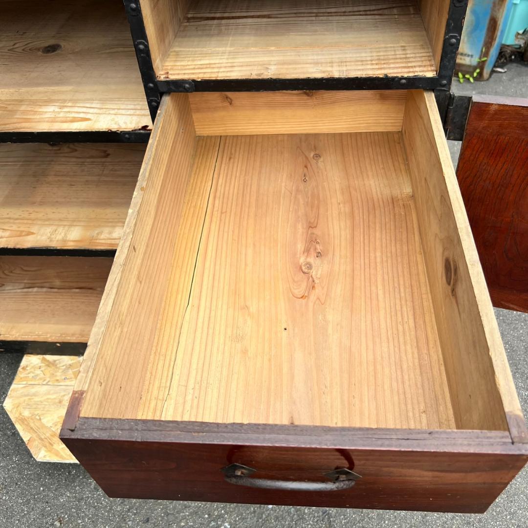 衣装箪笥　時代物　旧家より引受　使用感・ダメージあり　【たのメル便♪】