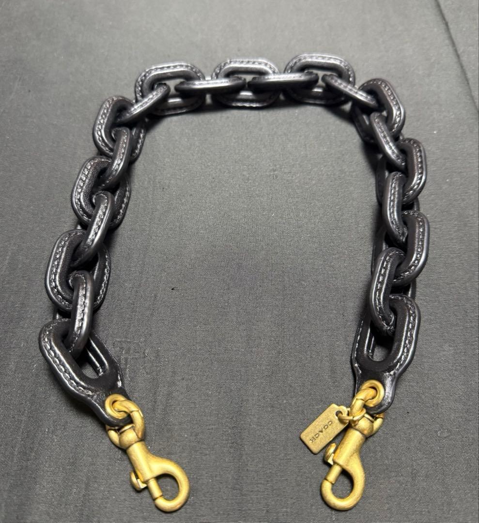 COACH　コーチ　レザー カバード ショート チェーン