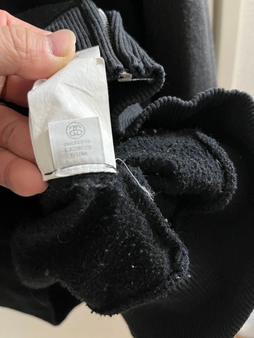 Stussy ブラック ジップアップパーカー M