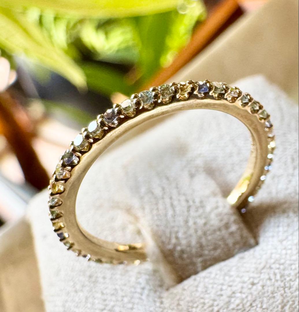 ポンテヴェキオ◆カリーナ*9号*サファイアリング*フルエタニティ*K18ダイヤ