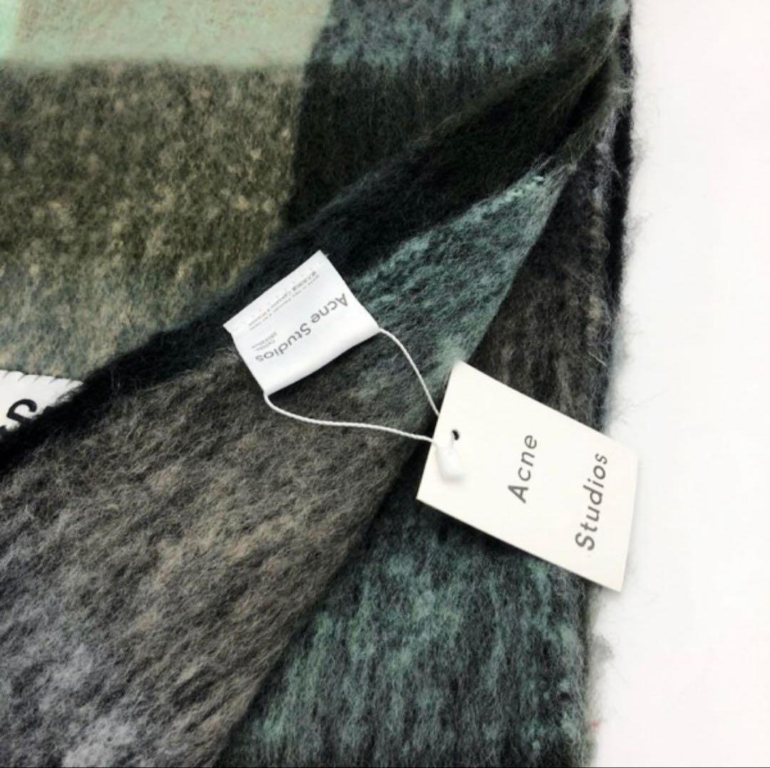 めえ 　Acne Studios チェック柄マフラー グレー系