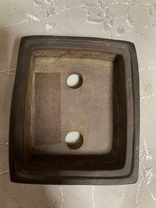 町直　長方　盆栽鉢　浅め
