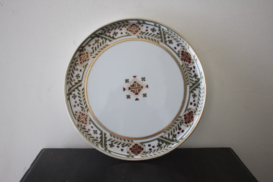 Noritake　オールドノリタケ　金盛り　２４cm　プレート　アールデコ