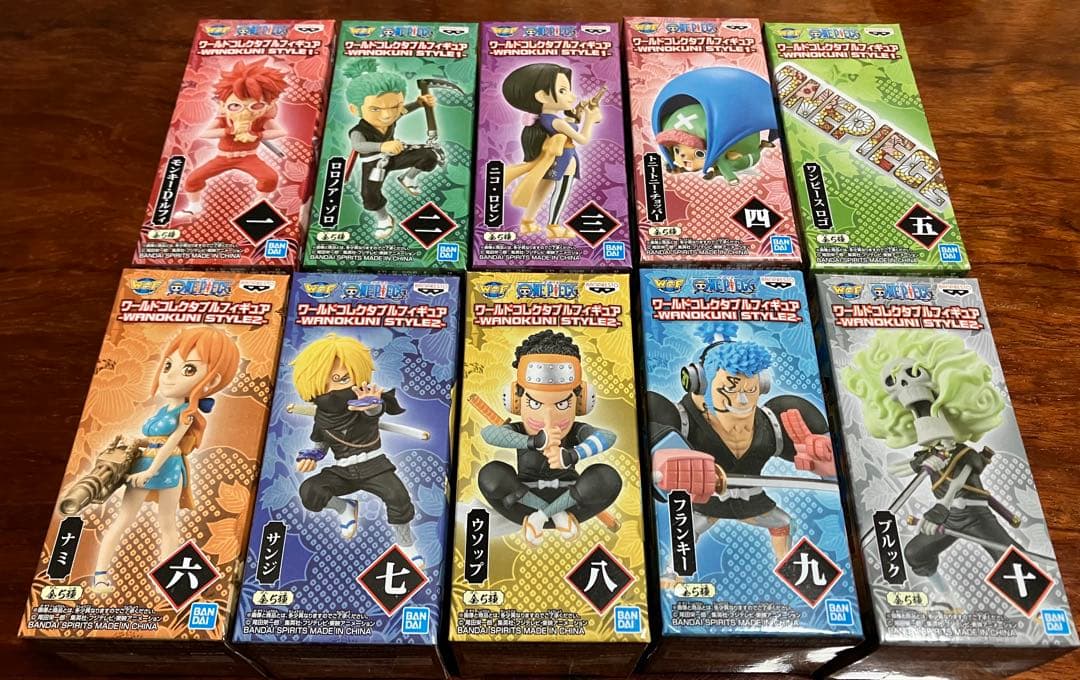 ワンピース ワールドコレクタブルWANOKUNI STYLE10体セット