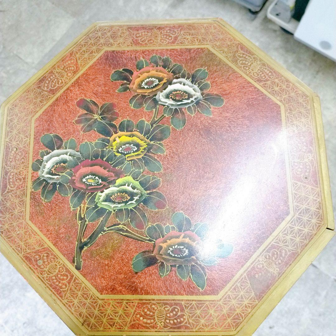 【アンティーク】中国家具 宝石棚 花鳥画 箪笥 チェスト 8杯 飾り棚 古家具