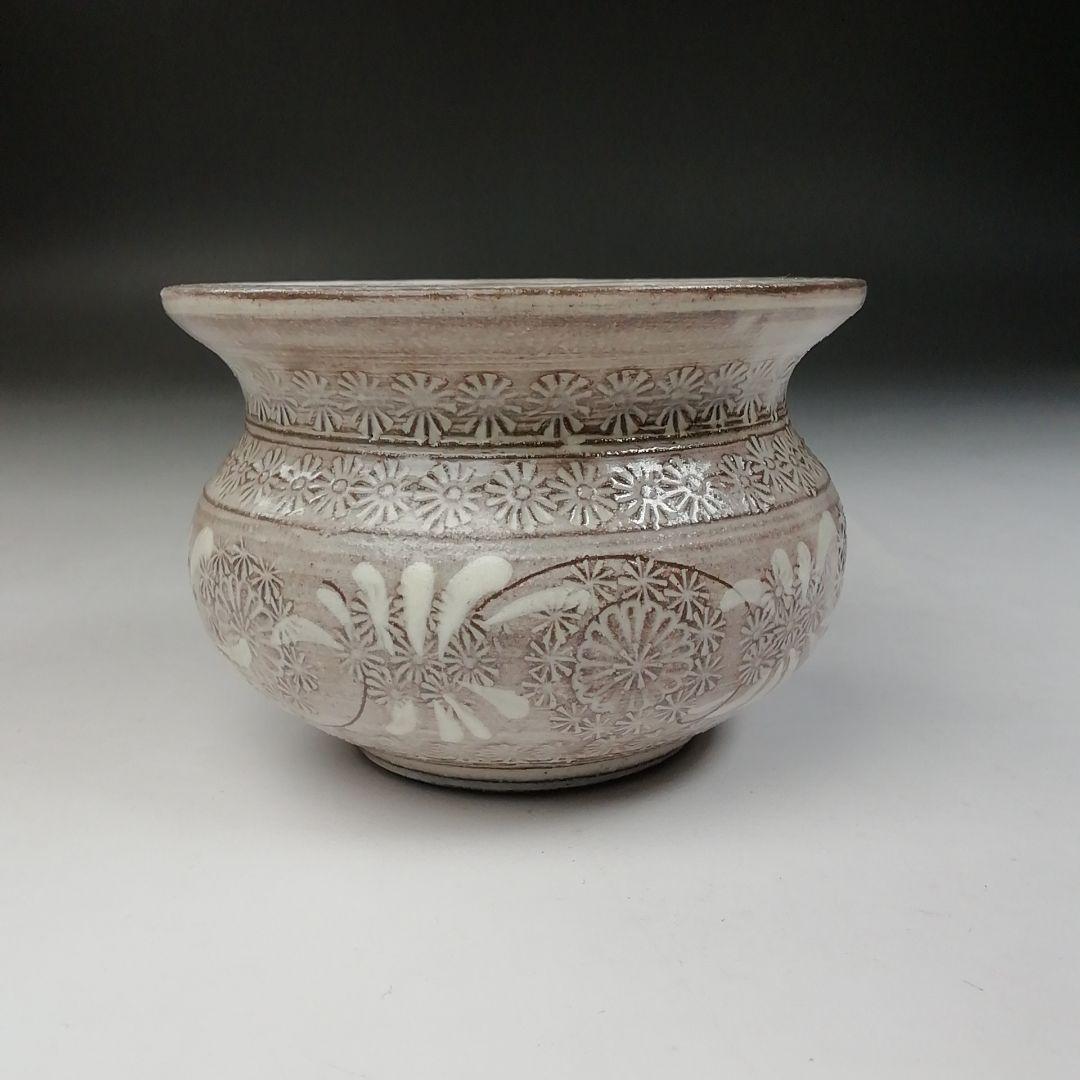 Ｔ７５４　蓋置　『紫三島砂金袋』『森里陶楽 造』　共箱　茶道具