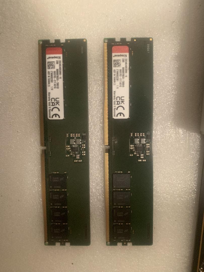 美品中古 DDR5 4800 16gb Kingston ×2