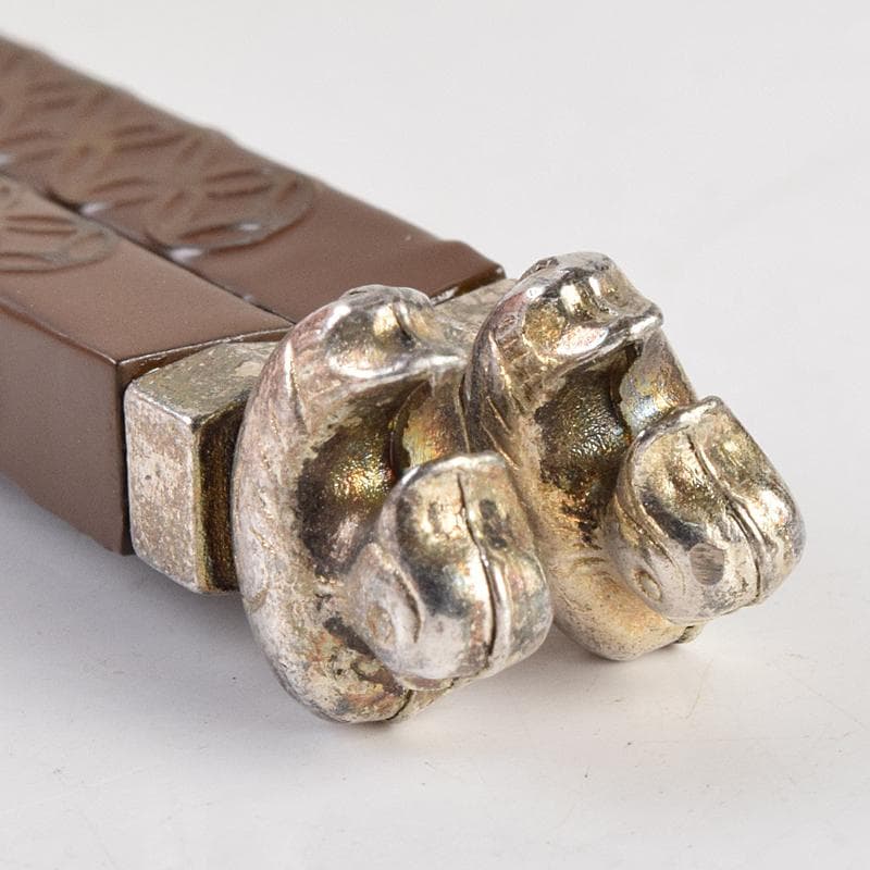 茶道具　御釜師　十二代　加藤忠三郎造　美津火箸　共布　共箱　V　R9411