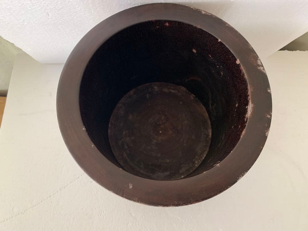 紫檀木彫刻 龍紋筆筒 （検） 清代 唐物 中国美術 骨董 古玩