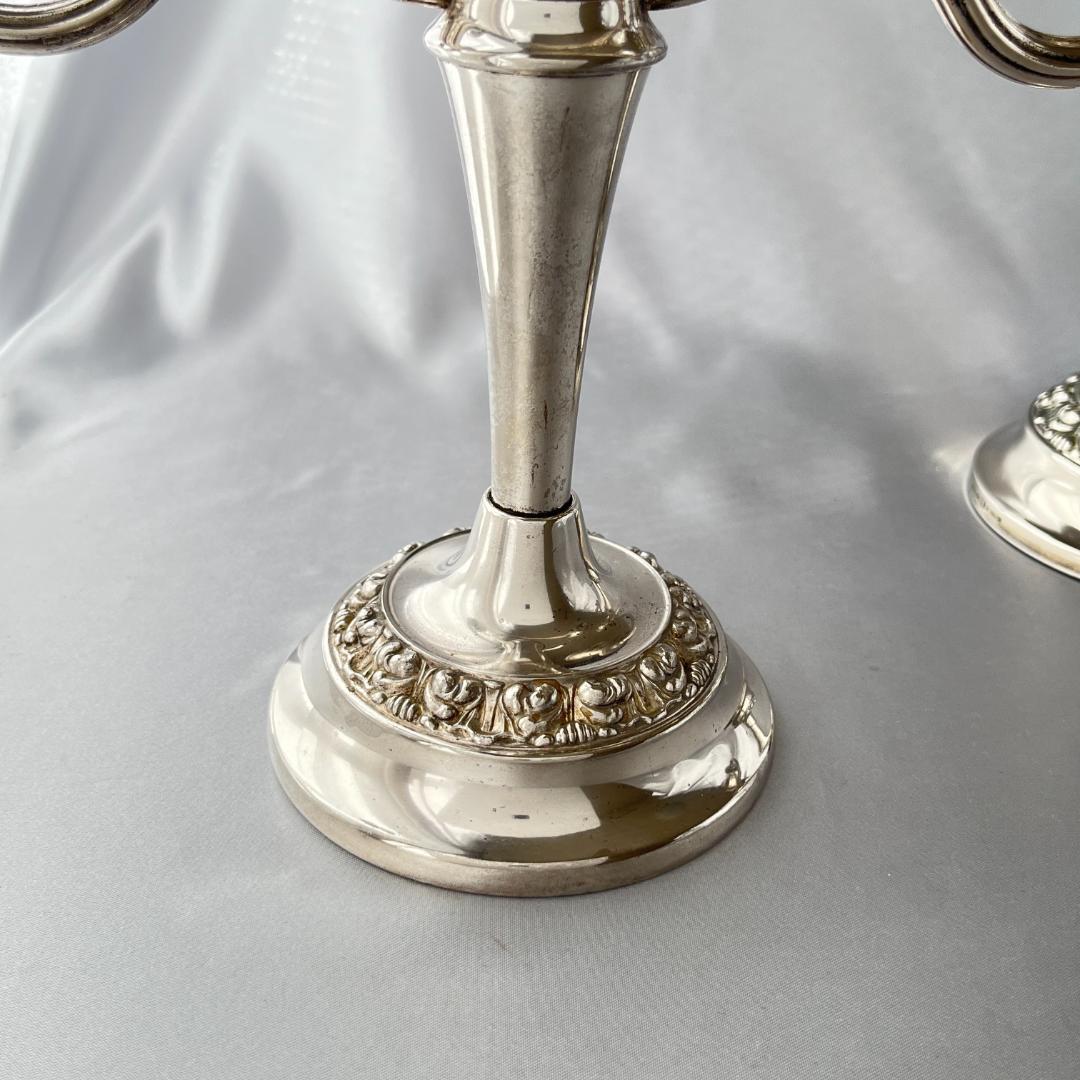 【IANTHE】 薔薇モチーフのキャンドルスタンド トリプルホルダー 2本