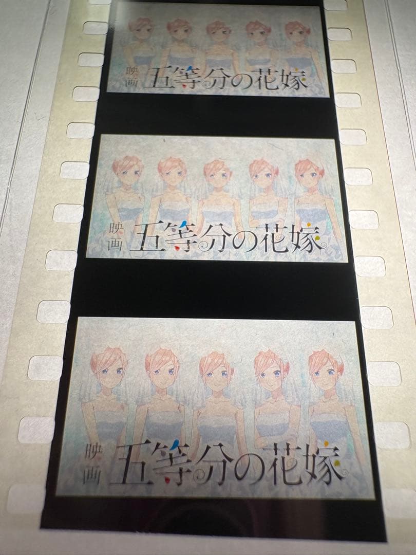 劇場版 五等分の花嫁 第6弾 入場者特典生コ マフィルム映画 5人集合3枚セット