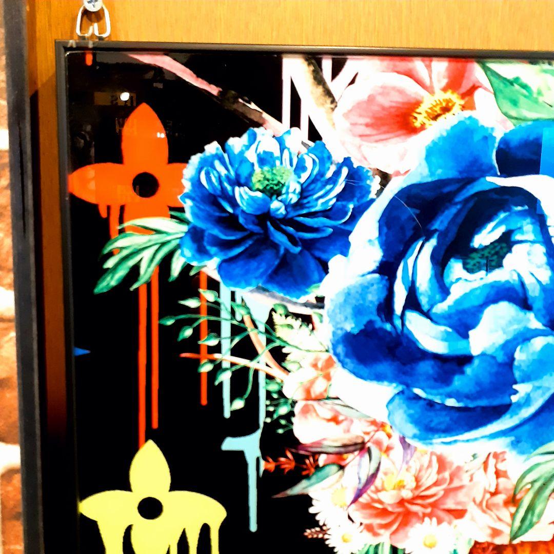 輸入雑貨　ミラーアートパネル『Louis Vuitton』　強化ガラス