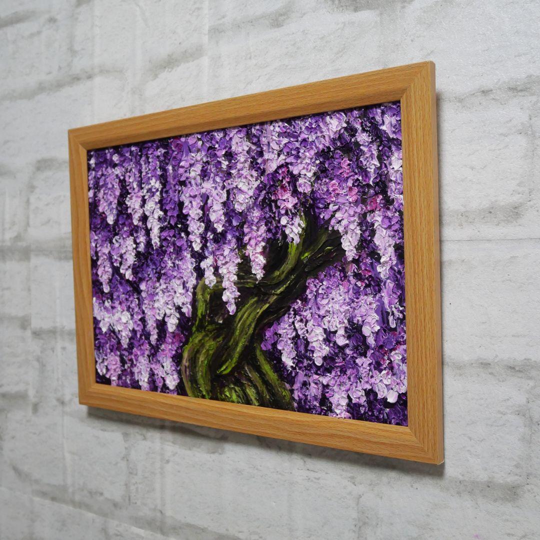 油絵 油彩 油彩画 絵 絵画【藤の花】