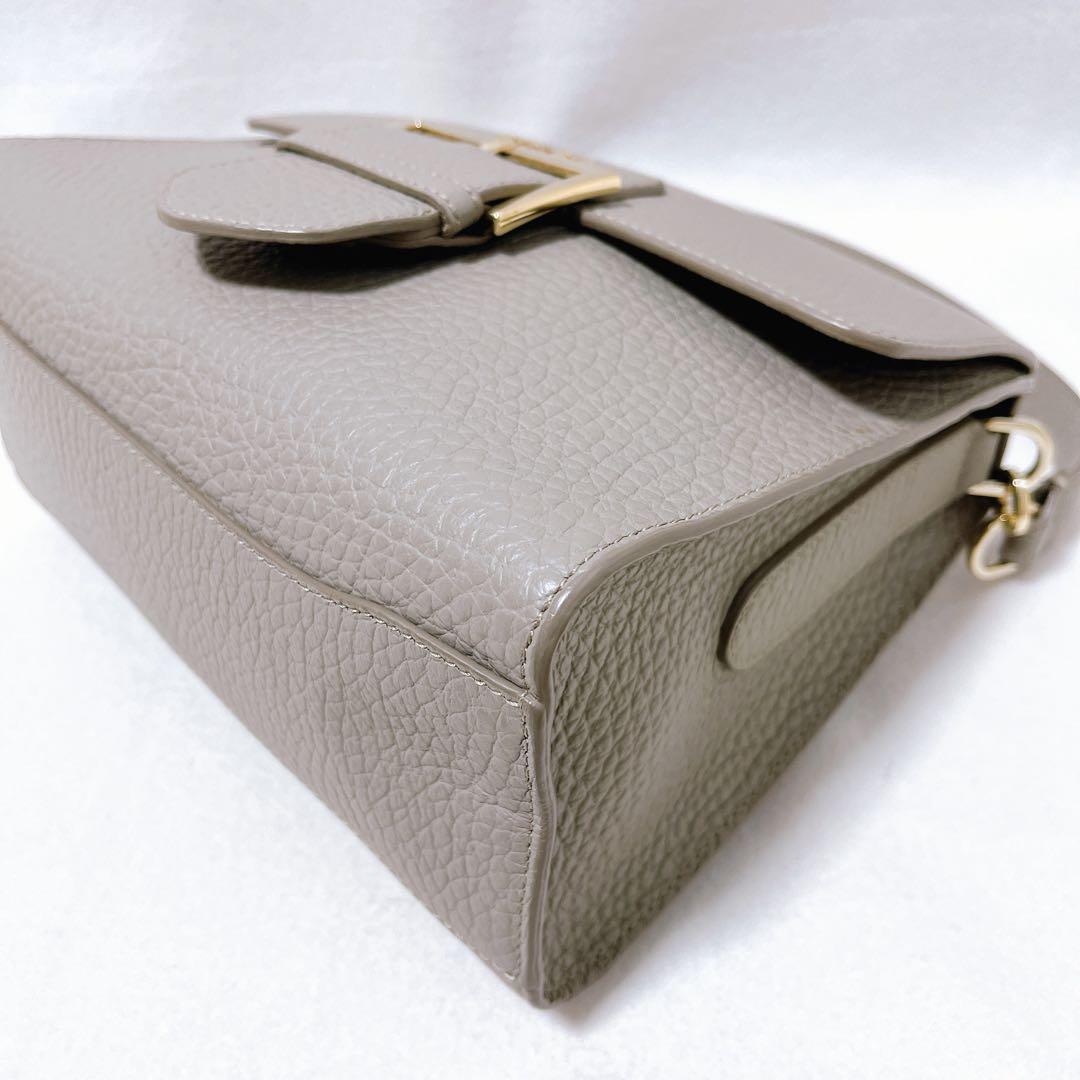 ぽんフルラ FLO フロー 2way ショルダー ハンドバッグ グレー