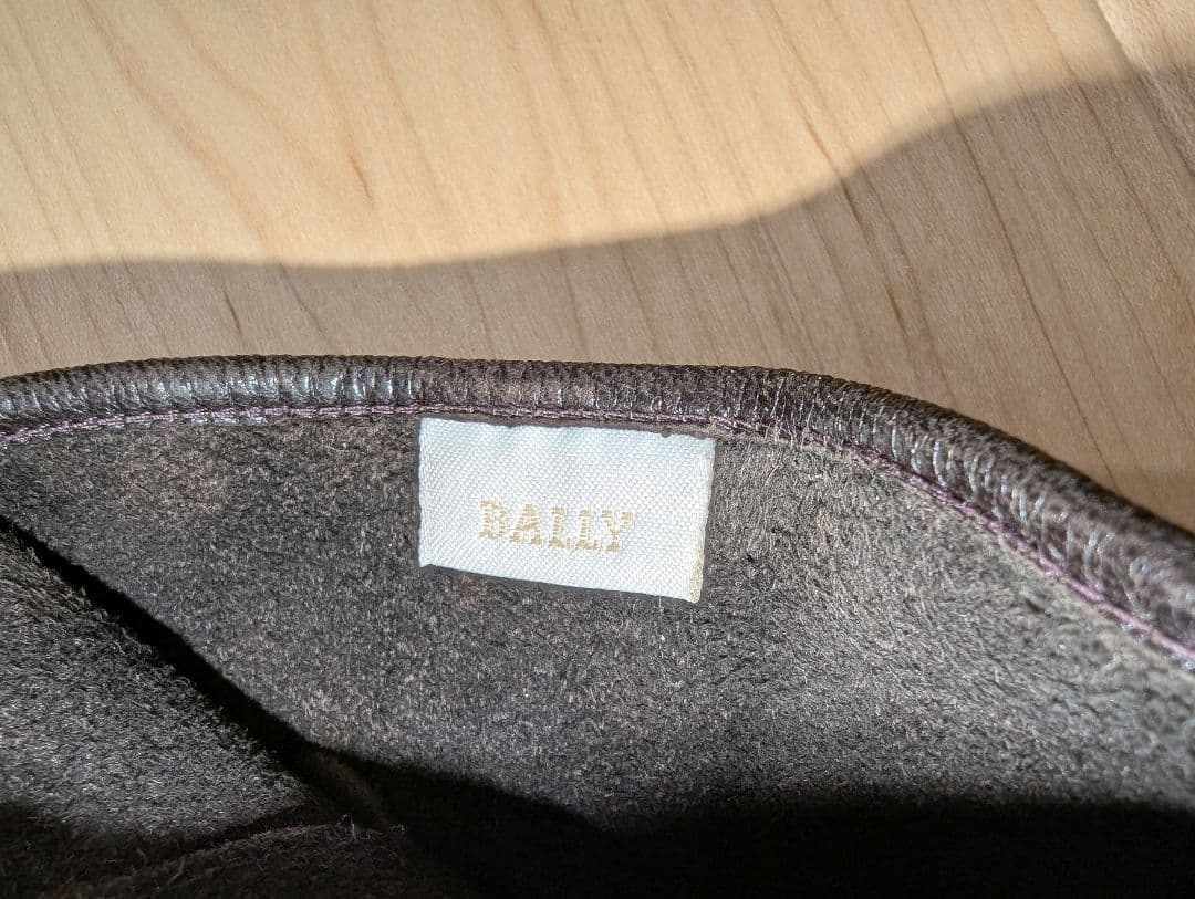 BALLY バリー　ダークブラウン レザー手袋 ジッパー付き