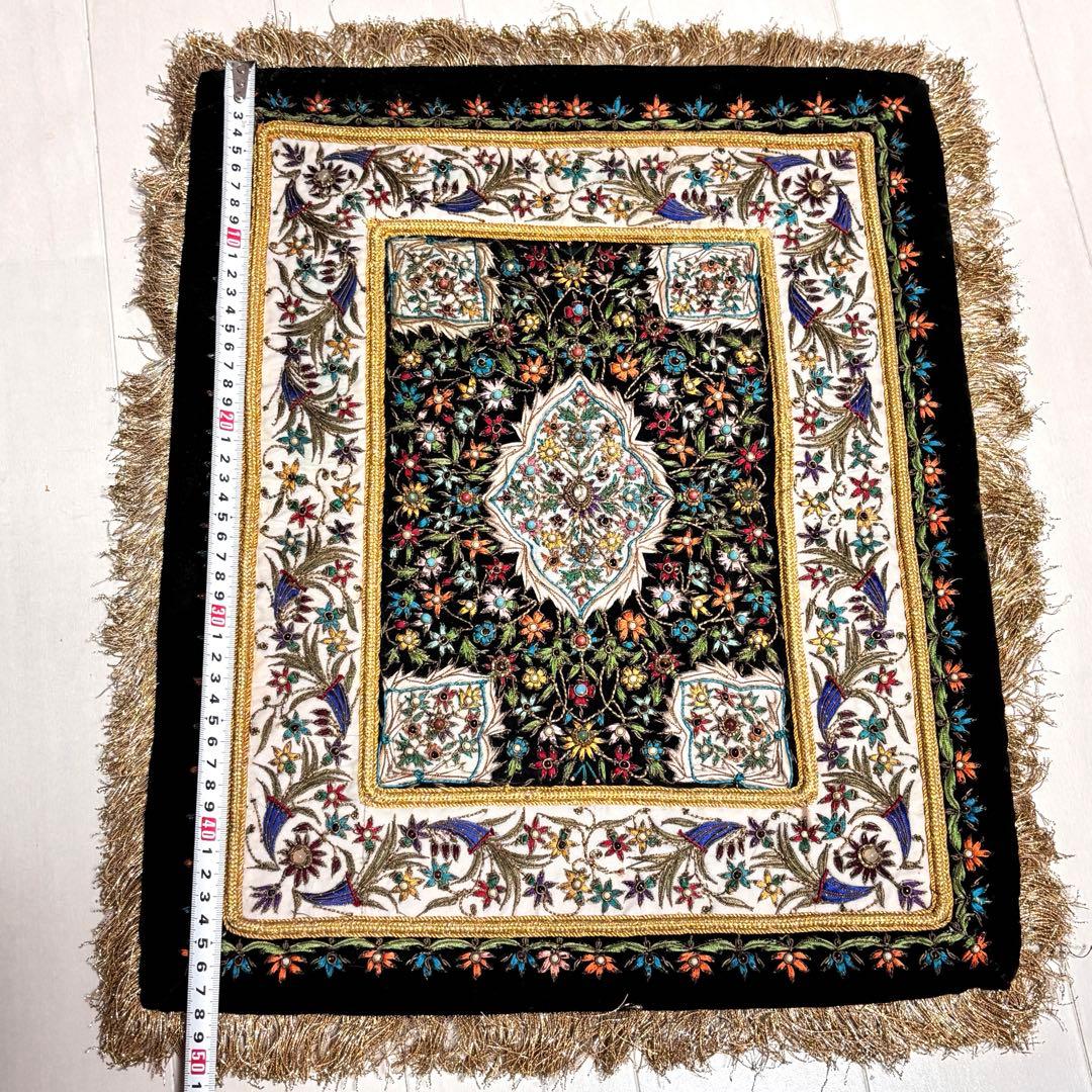 豪華 レア物 宝石絨毯 タペストリー 金糸刺繍絨毯 ジュエリーカーペット