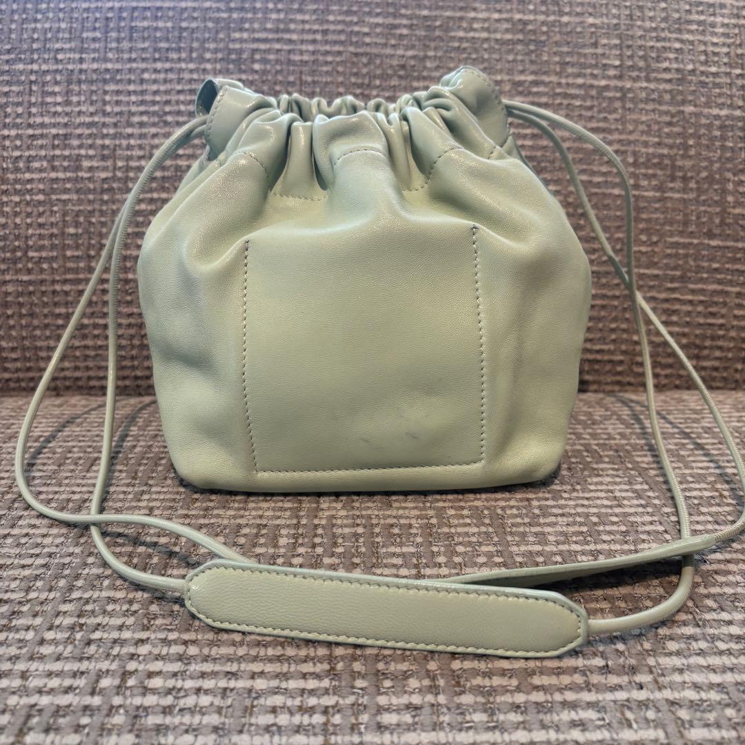 最終値下げJIL SANDER ミントグリーン 巾着ショルダーバッグ