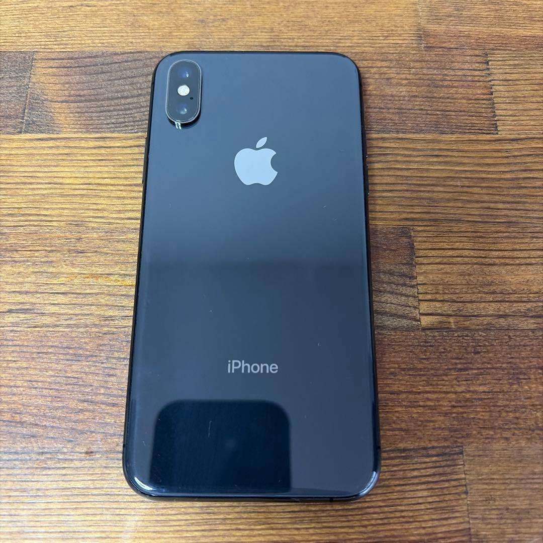 iPhone XS スペースグレ 64GB SIMフリー　純正充電器 イアフォン