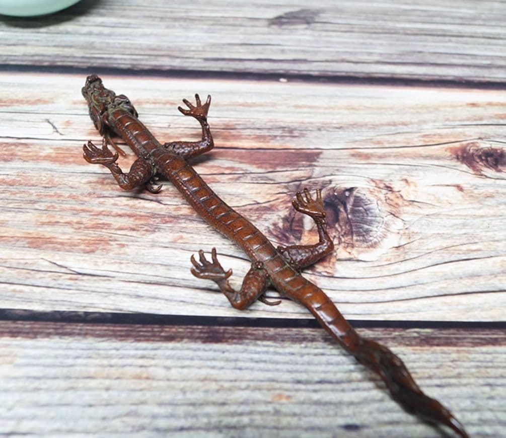 銅器 蘇工手作 竜筆架 筆棚 鎮紙 竜置物 茶寵 装飾品 工芸品 美術品 置物