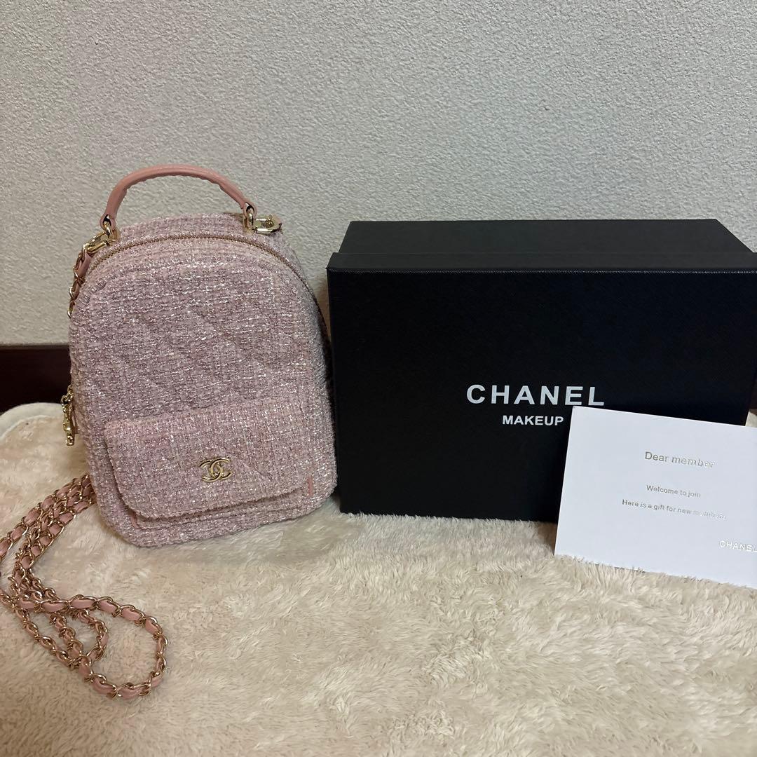 CHANEL非売品メイクアップバッグ ピンク ツイード
