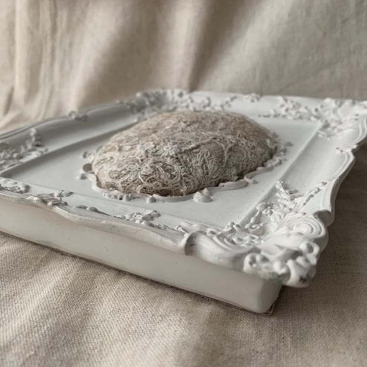 フランスアンティークレース コラージュ フレーム アクセサリースタンド