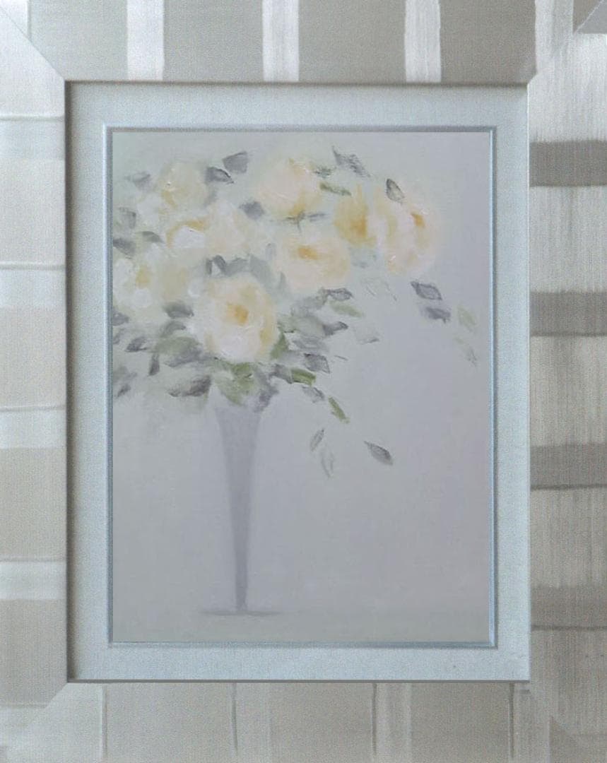 油絵 菅家令子 絵 絵画 インテリア uF6-113302 花