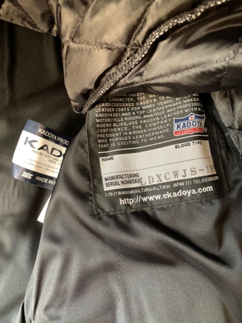 KADOYA ライダースジャケット Mサイズ