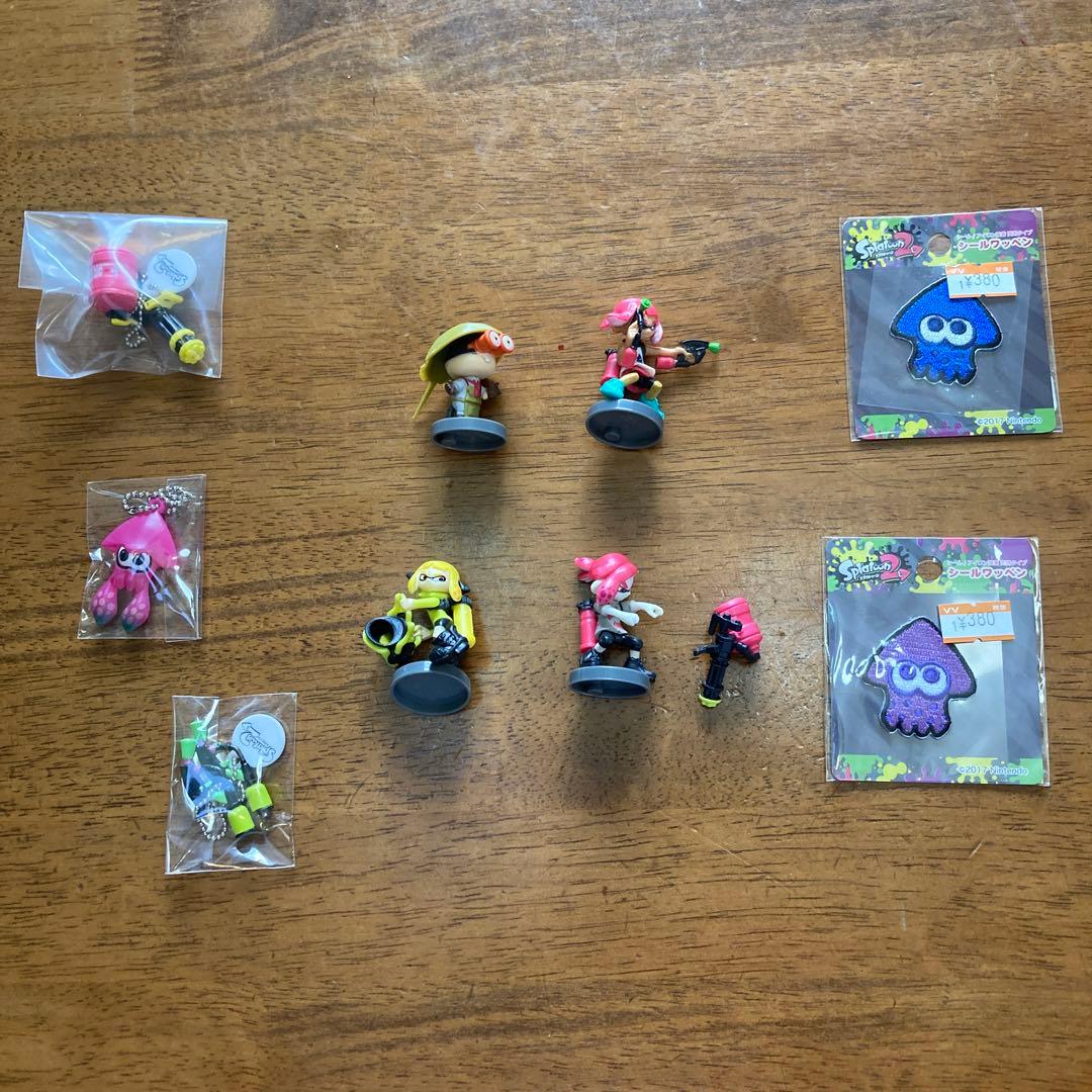 スプラトゥーン　フィギュア　ワッペン　キーホルダー　9点セット新品