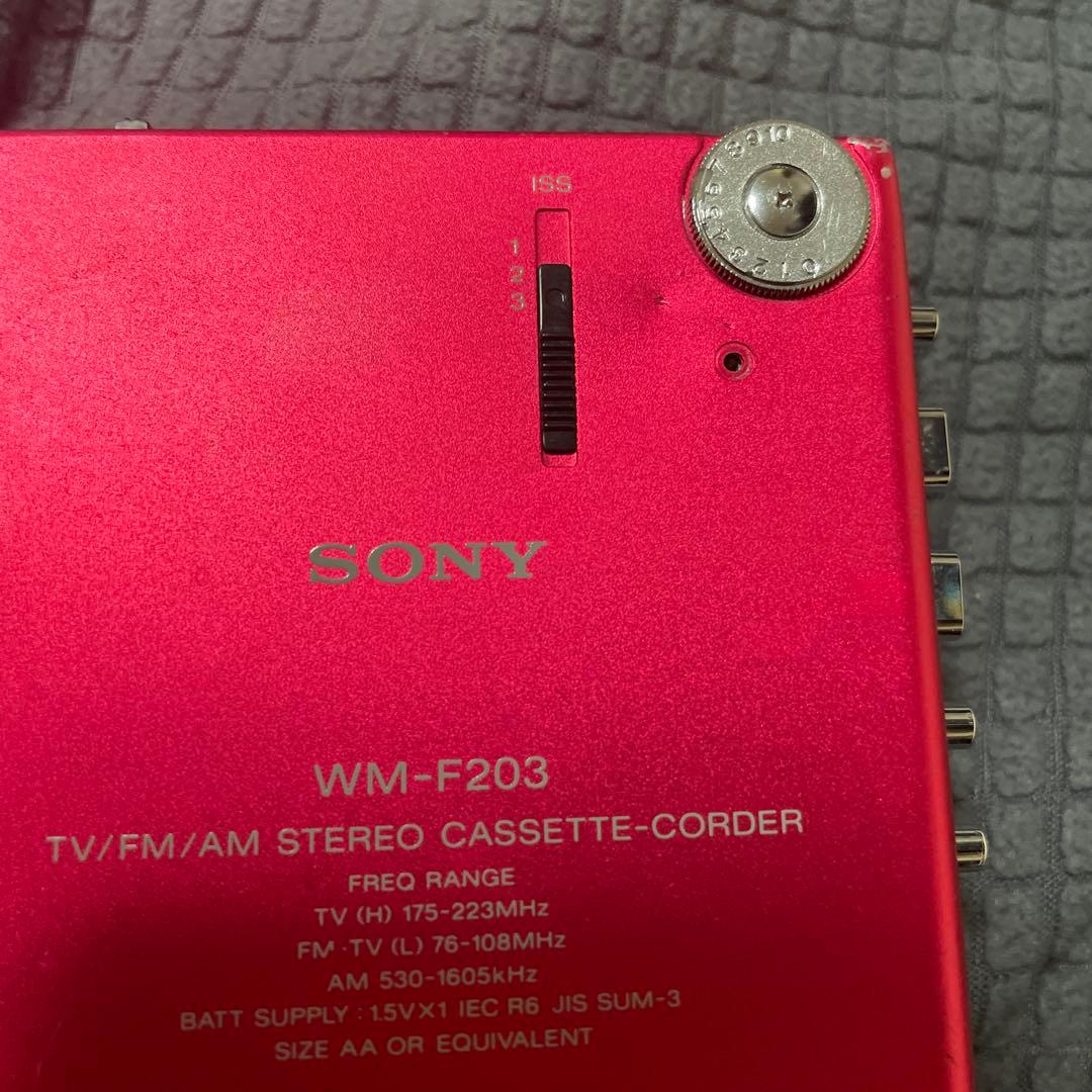 レトロ　SONY WM-F203 カセットプレーヤー　ポータブル　ウォークマン