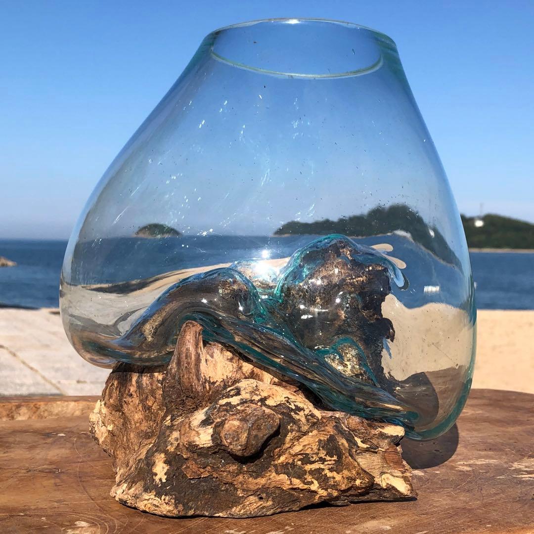 流木ガラス オブジェ特大A 花瓶 金魚鉢 ガーデニング テラリウム 観賞魚 容器