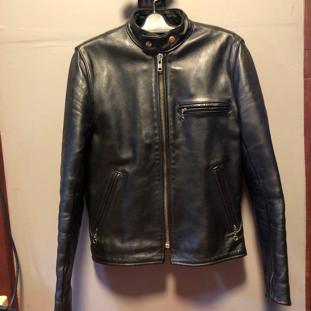【美品】Vanson レザーシングルライダースジャケット 36