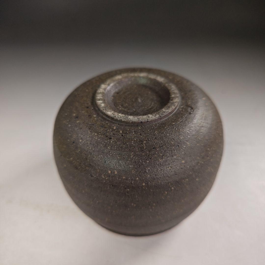 ウ284 健水『珠洲　燻べ焼　共箱』こぼし　茶受け　茶道具