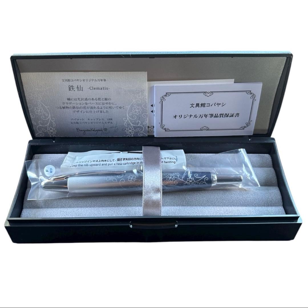 【字幅F】文具館コバヤシ キャップレス万年筆 鉄仙