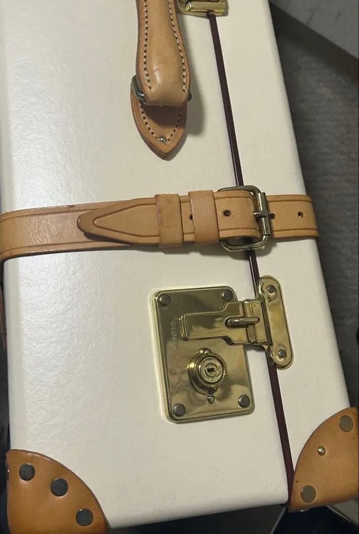 GLOBE TROTTER サファリ ラージ 2輪 アイボリーｘナチュラル