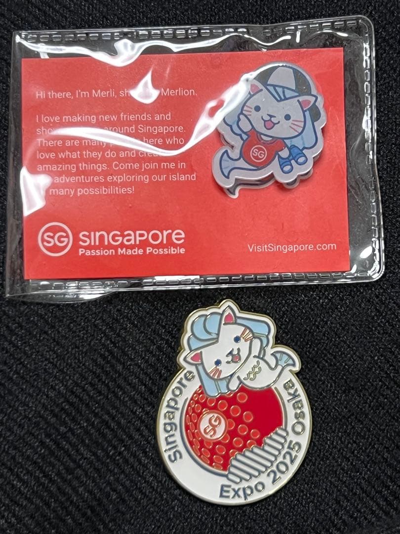 シンガポールパビリオン　非売品　ピンバッチ　マーリー