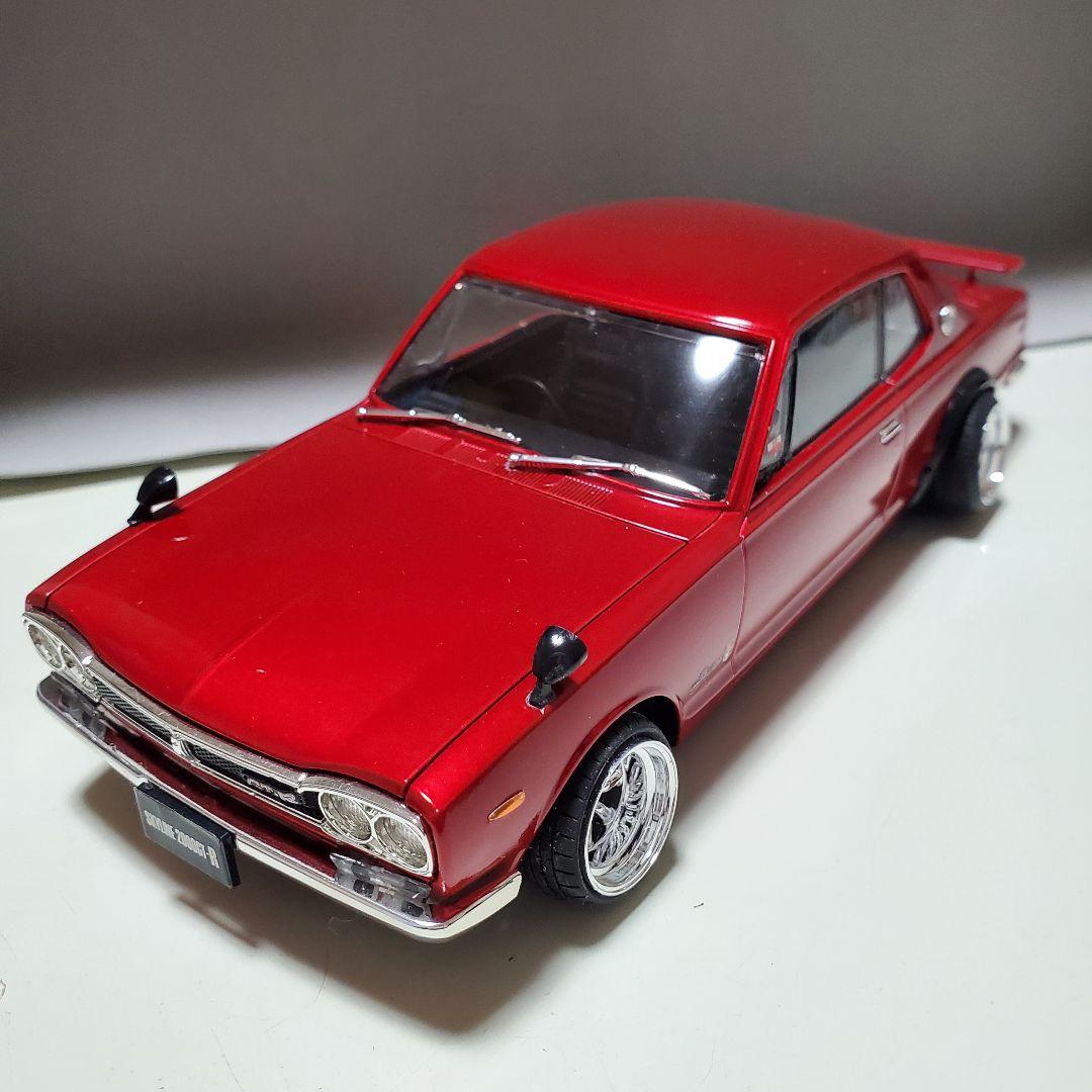 アオシマ　楽プラ　キャンバー加工　GTR ハコスカ 1/24　日産スカイ　完成品