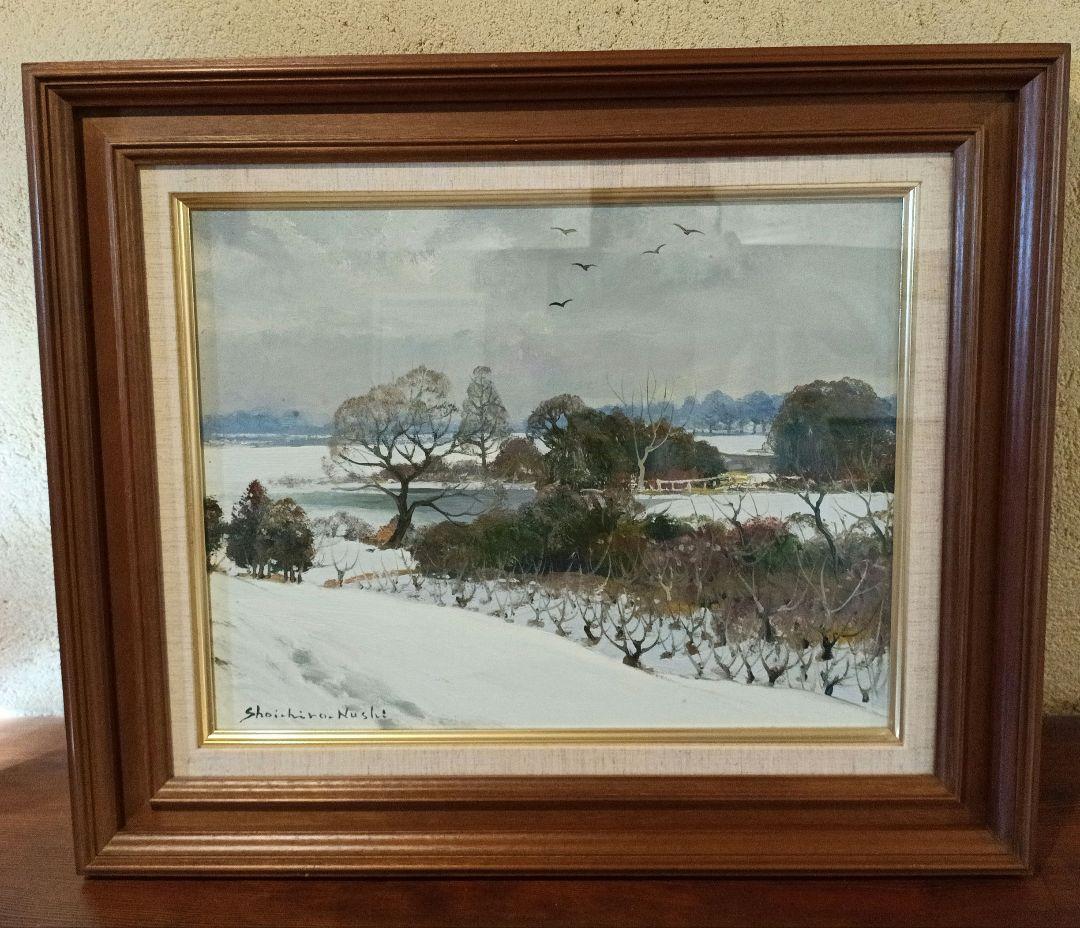 年明けセール！塗師祥一郎「鳥舞う」油彩6号 直筆サイン 絵画