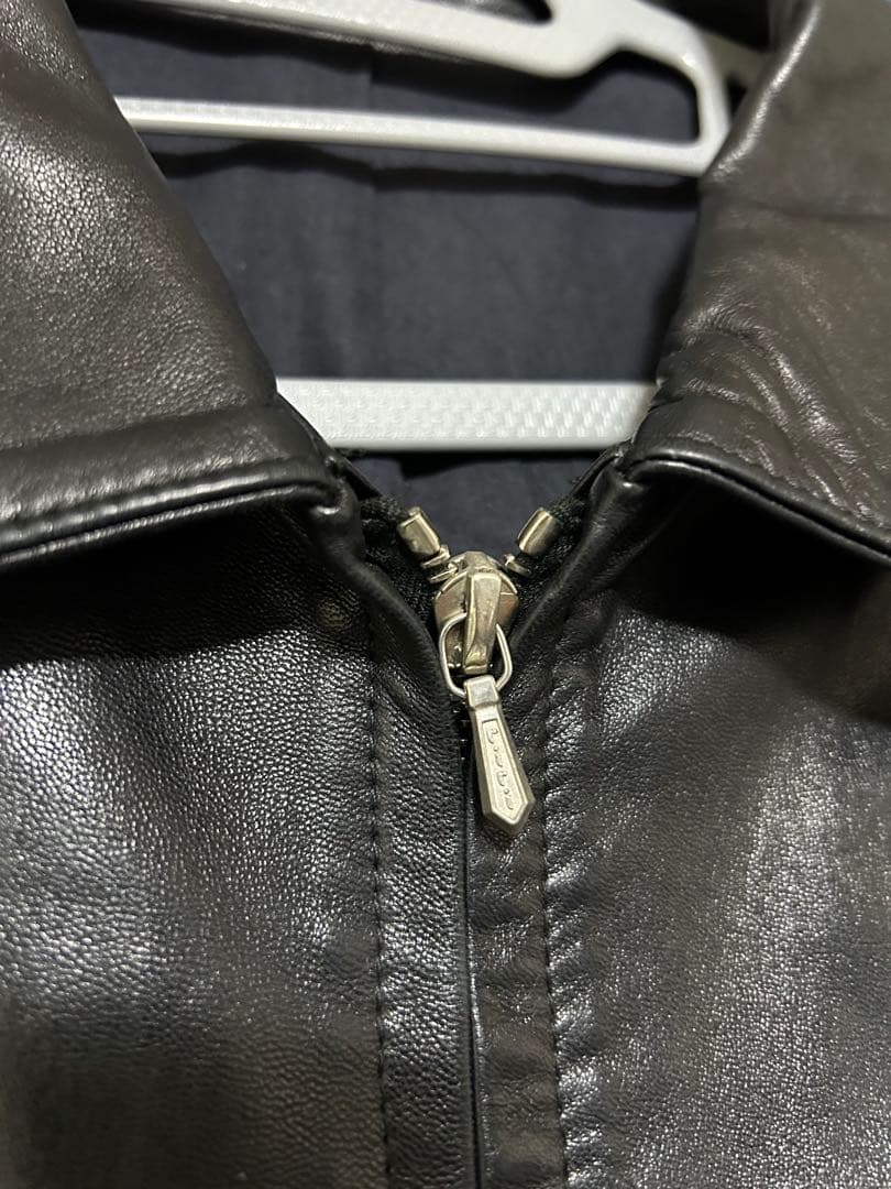 アニエスベーオム　レザーシングルライダースジャケット