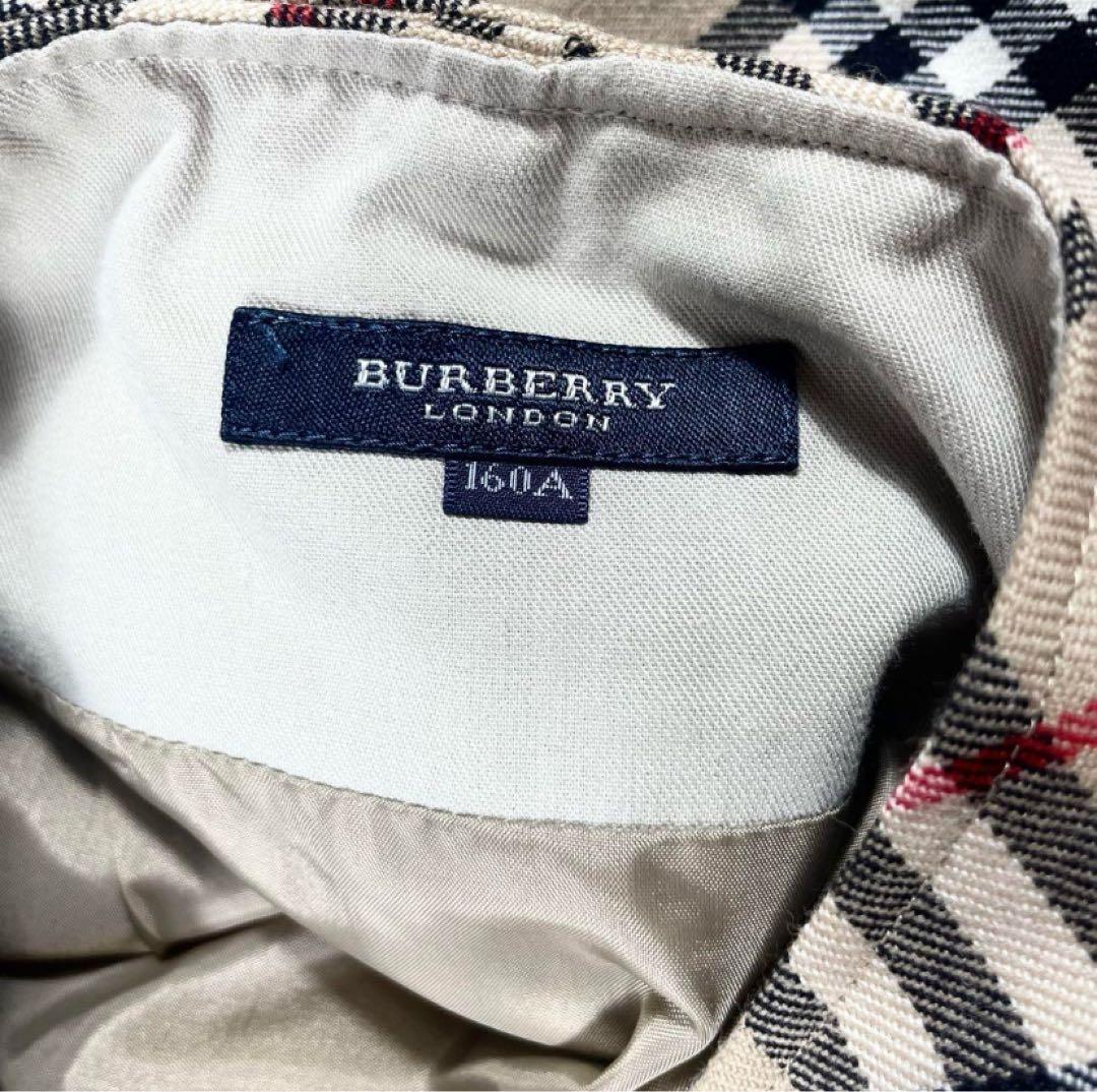 【美品】バーバリーロンドン ノバチェックプリーツ スカート160cm