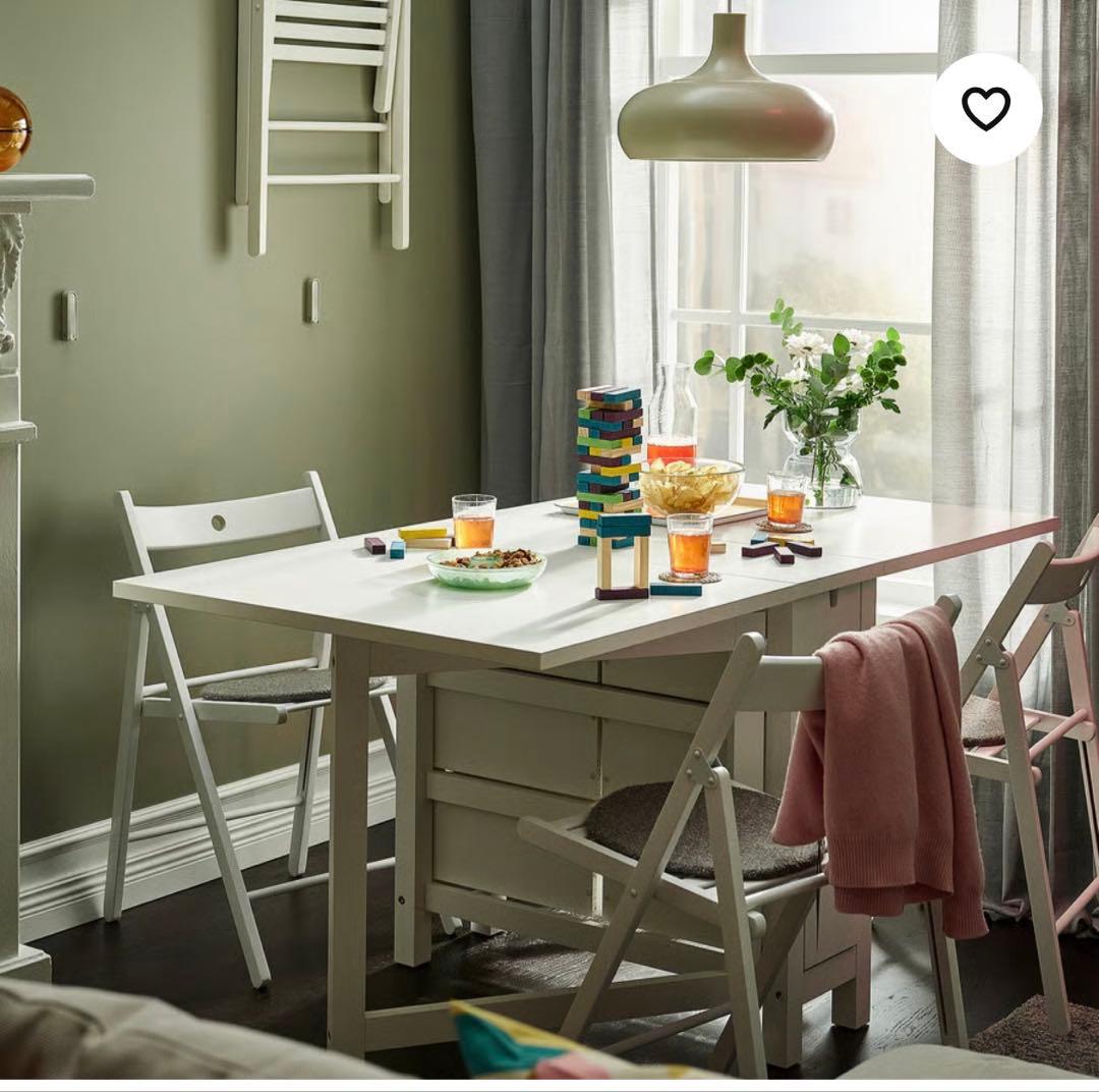 *ICORA* IKEA NORDEN 折り畳みテーブル　ホワイト
