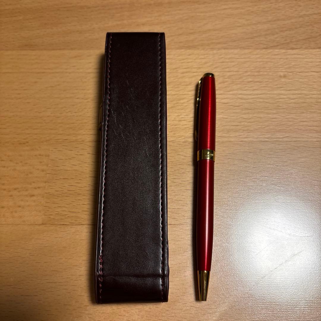 Parker レザーペンケース付きParker ボールペン