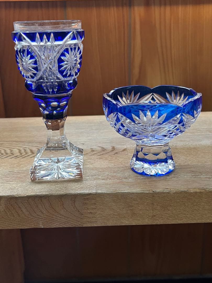 薩摩切子グラスセット　希少 箱無し　とにかく美品