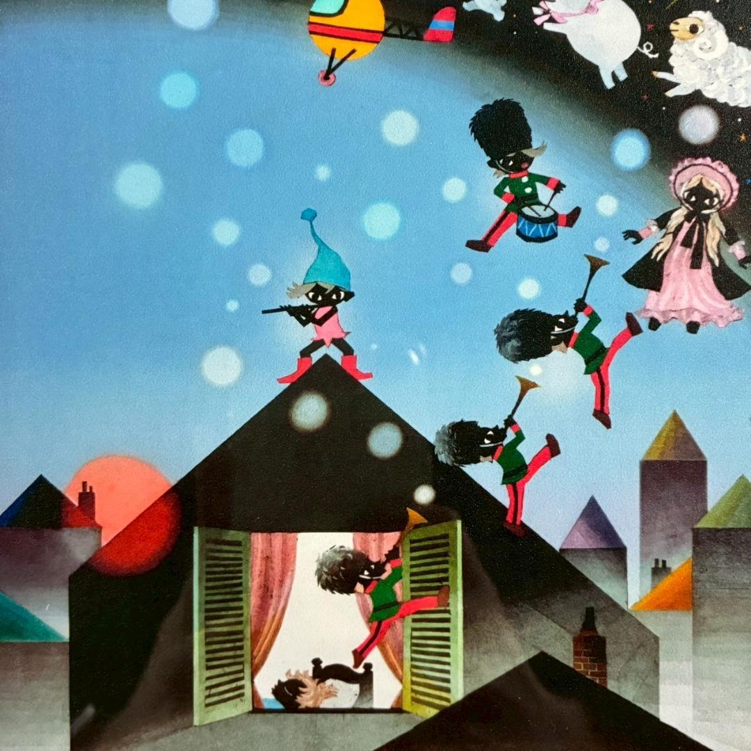 【トシ】美品 藤城清治「日本の愛唄歌5月 おもちゃの～」レフグラフ+橘天敬