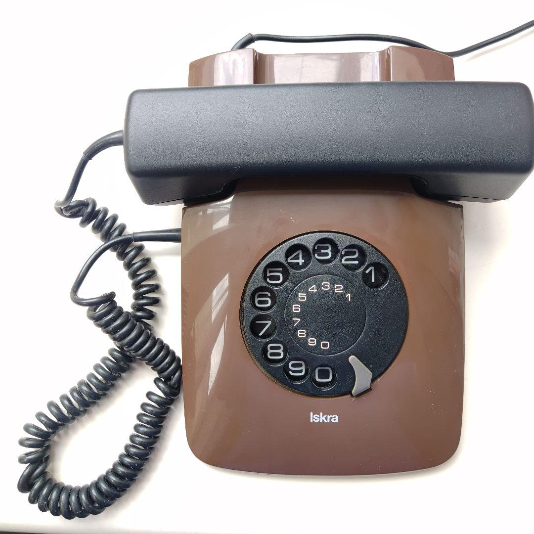 Iskra　イスクラ　レトロ電話機　ダイヤル式電話機　アンティーク
