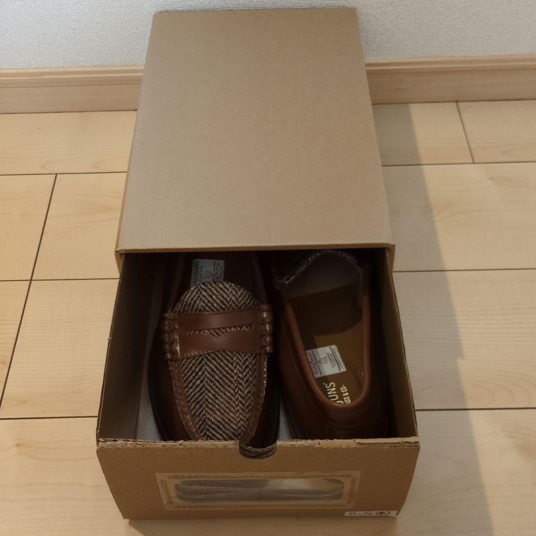 ​【極美品】G.H.BASS WEEJUNS ローファー ハリスツイード 茶