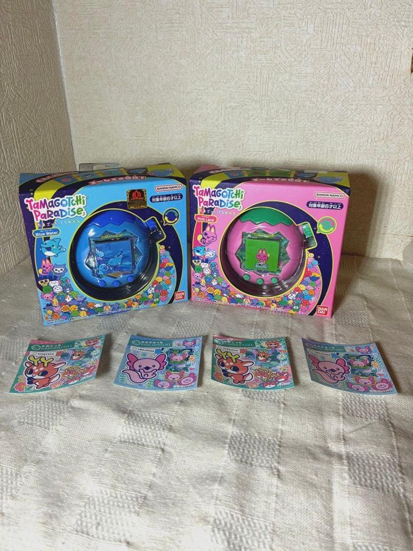 たまごっちパラダイス 青 ピンク セット　シール付き
