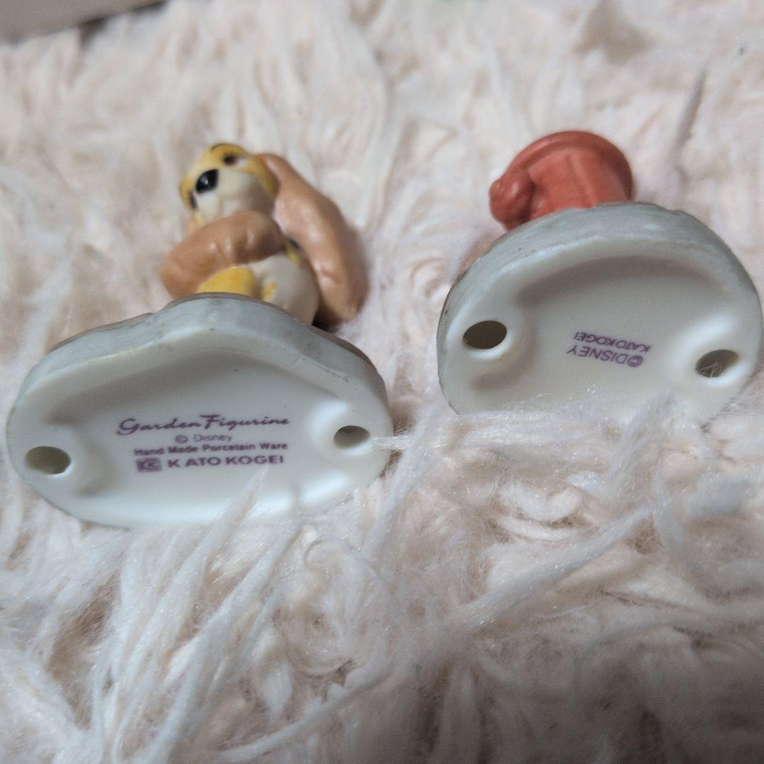 加藤工芸　ガーデンフィギュア　わんわん物語　ディズニー