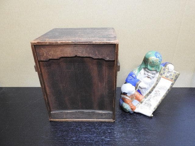 奥田木白　寿老唐子　共箱　MA466