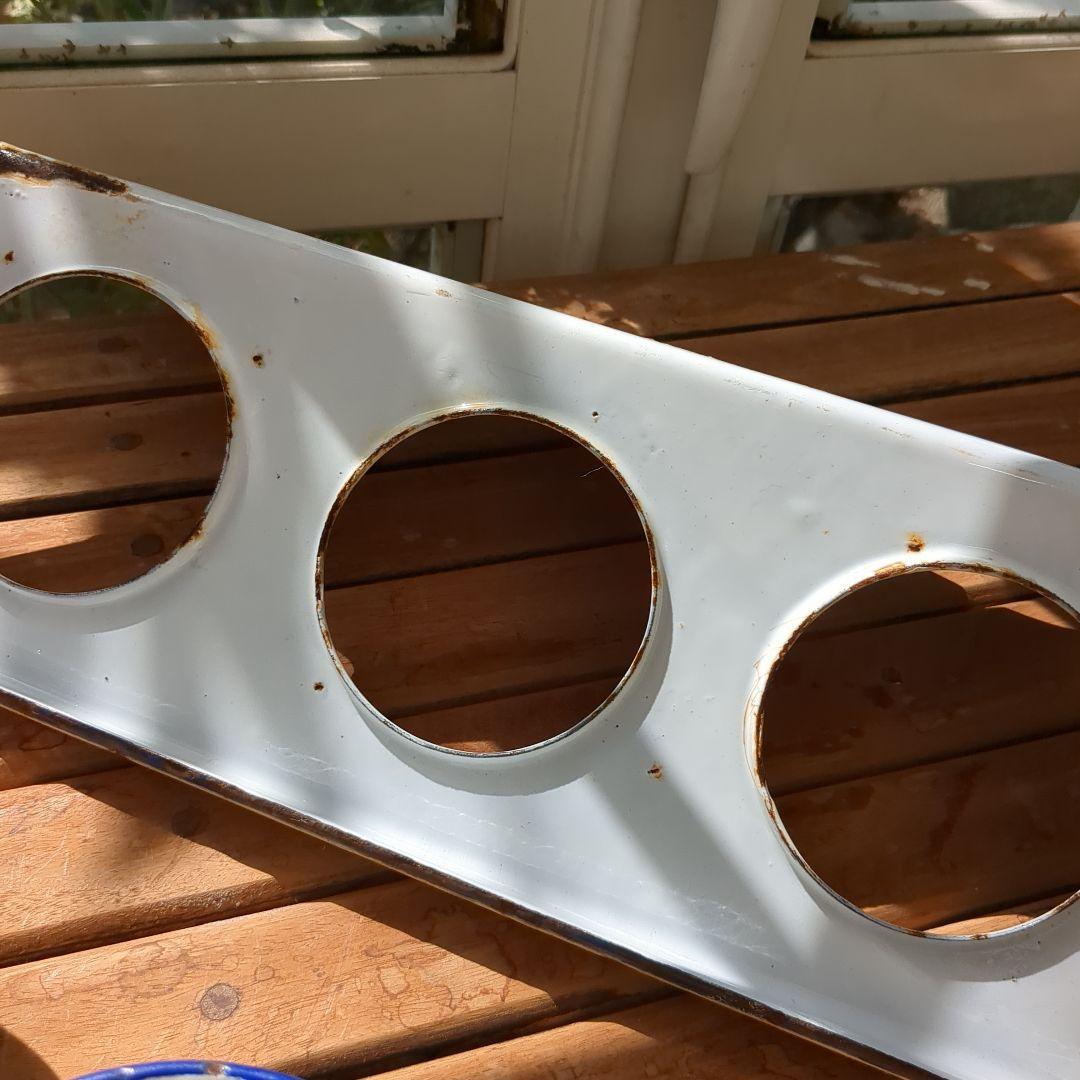 アンティーク　エナメルポット　3コンパートメント