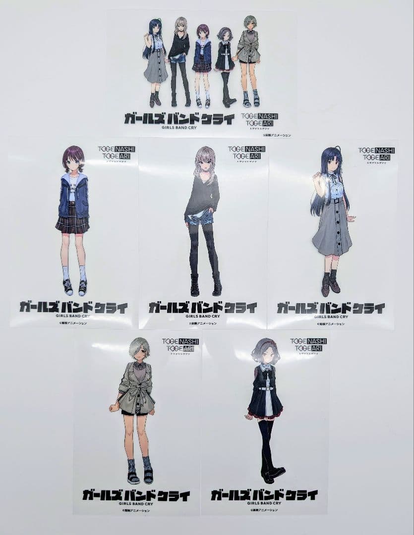 ガールズバンドクライ タワーレコード購入特典クリアカード 6枚 トゲナシトゲアリ